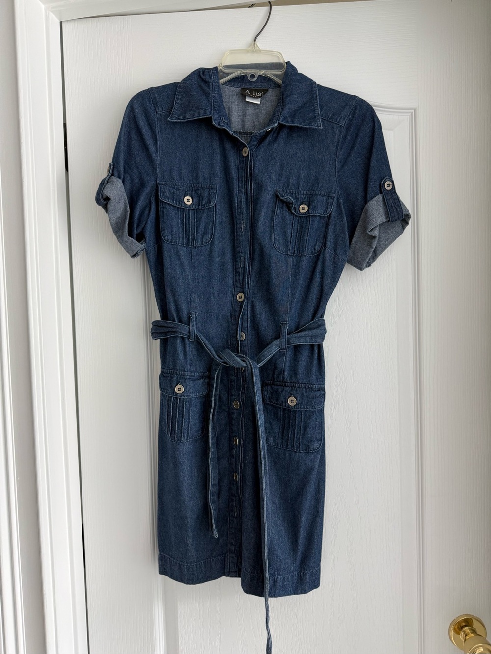 A-list by Wrapper Dark Denim Shirt Dress